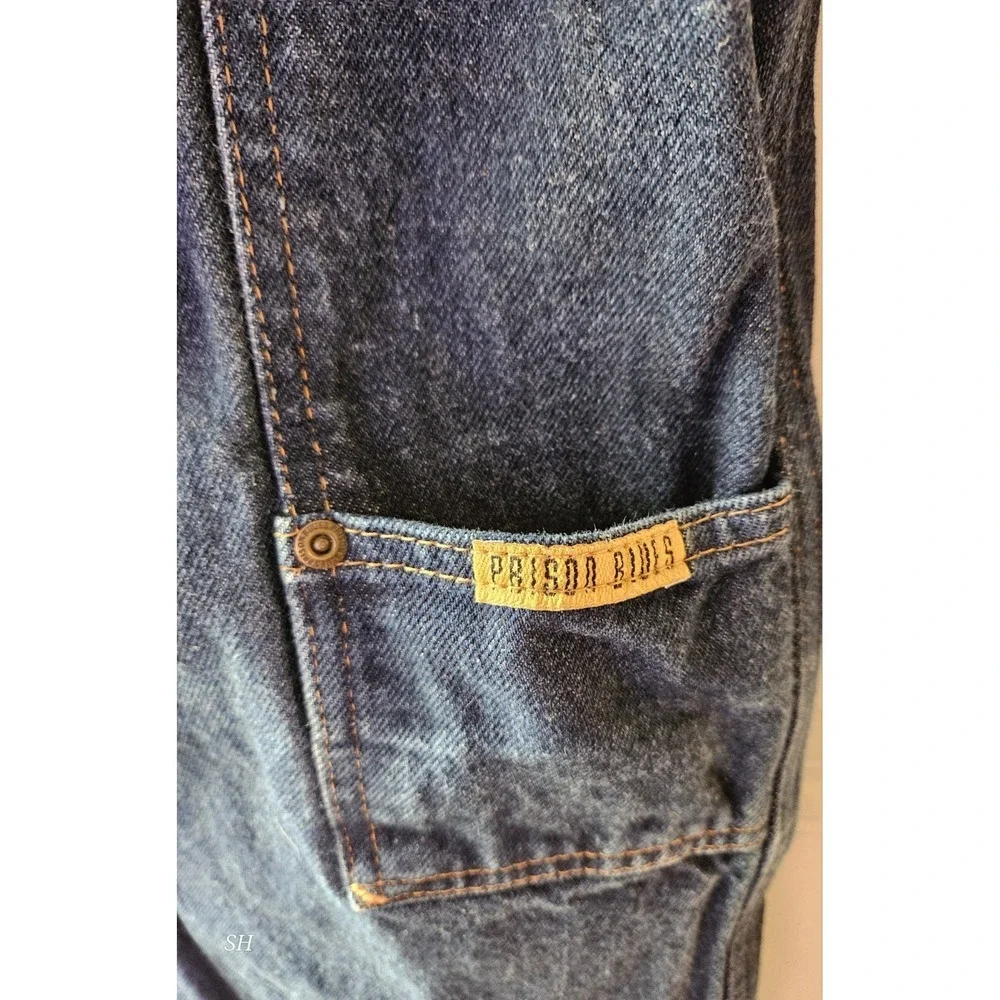 Prison Blues Jeans Mens 40 Carpenter Workwear Made USA‎ Dark Wash Utility...